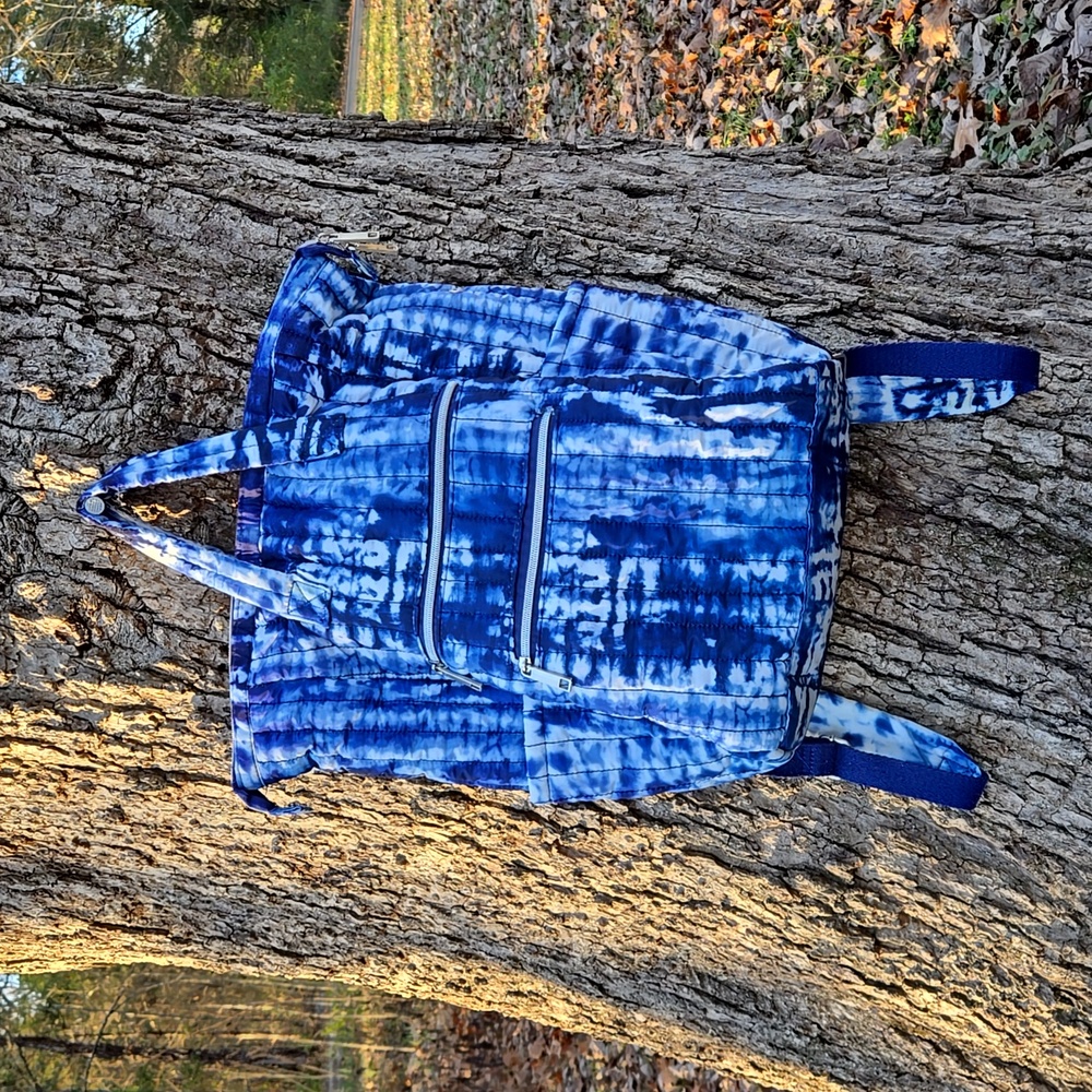 Blue And White Tie Dye Backpack. Excellent Condition. OS.